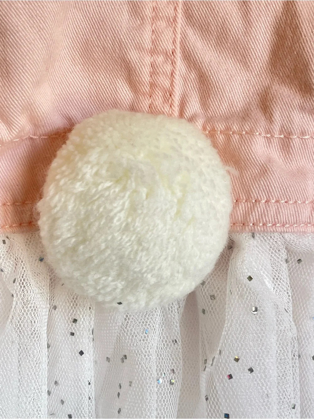 OshKosh B'gosh Light Pink Girls Overall Dress with Cream‎ Patch